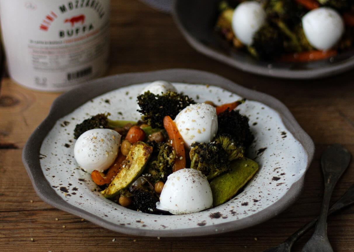 Baked Winter Vegetables & Buffa Mini Mozzarella